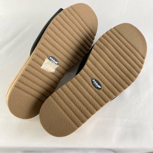 Dr. Scholl's Slide Sandals Women 8W Black Get it Movin Iconic Buckle Flats Beach - Picture 6 of 7